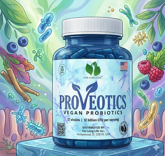 FOR LONG LIFE Probiotic + Prebiotic Complex – PROVEOTICS 60億益生菌 | 120粒