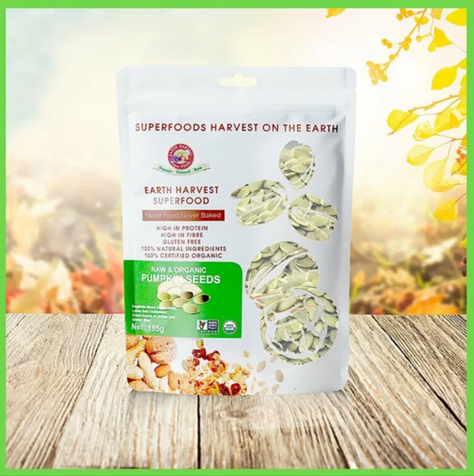 有機生機南瓜籽(無麩質)(Earth Harvest Superfoods) | 185g (需預訂, 一星期內出貨)