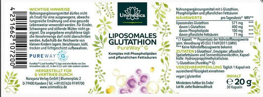 Unimedica 脂質體穀胱甘肽 | 30粒純素膠囊 (預貨到1月中,物流或有延誤)