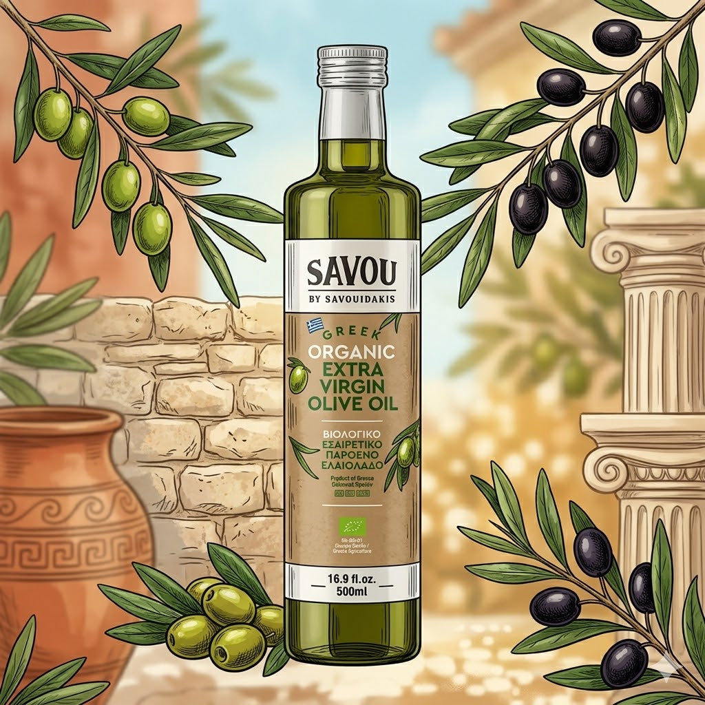 SAVOU 薩鬱有機特級初榨冷壓橄欖油(高多酚) | 500ml (預購，7月中左右到達，或會有所延誤)