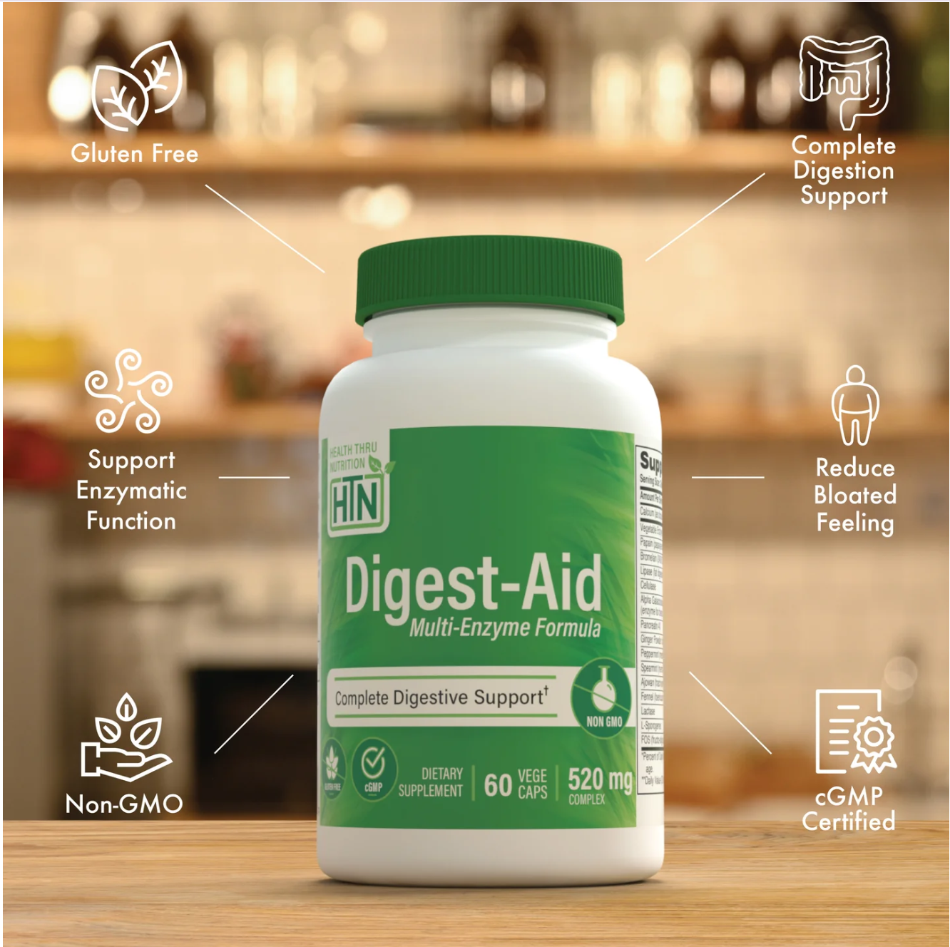 HEALTH THRU NUTRITION - Digest-Aid Complete Digestive Support Complex 60 veecaps