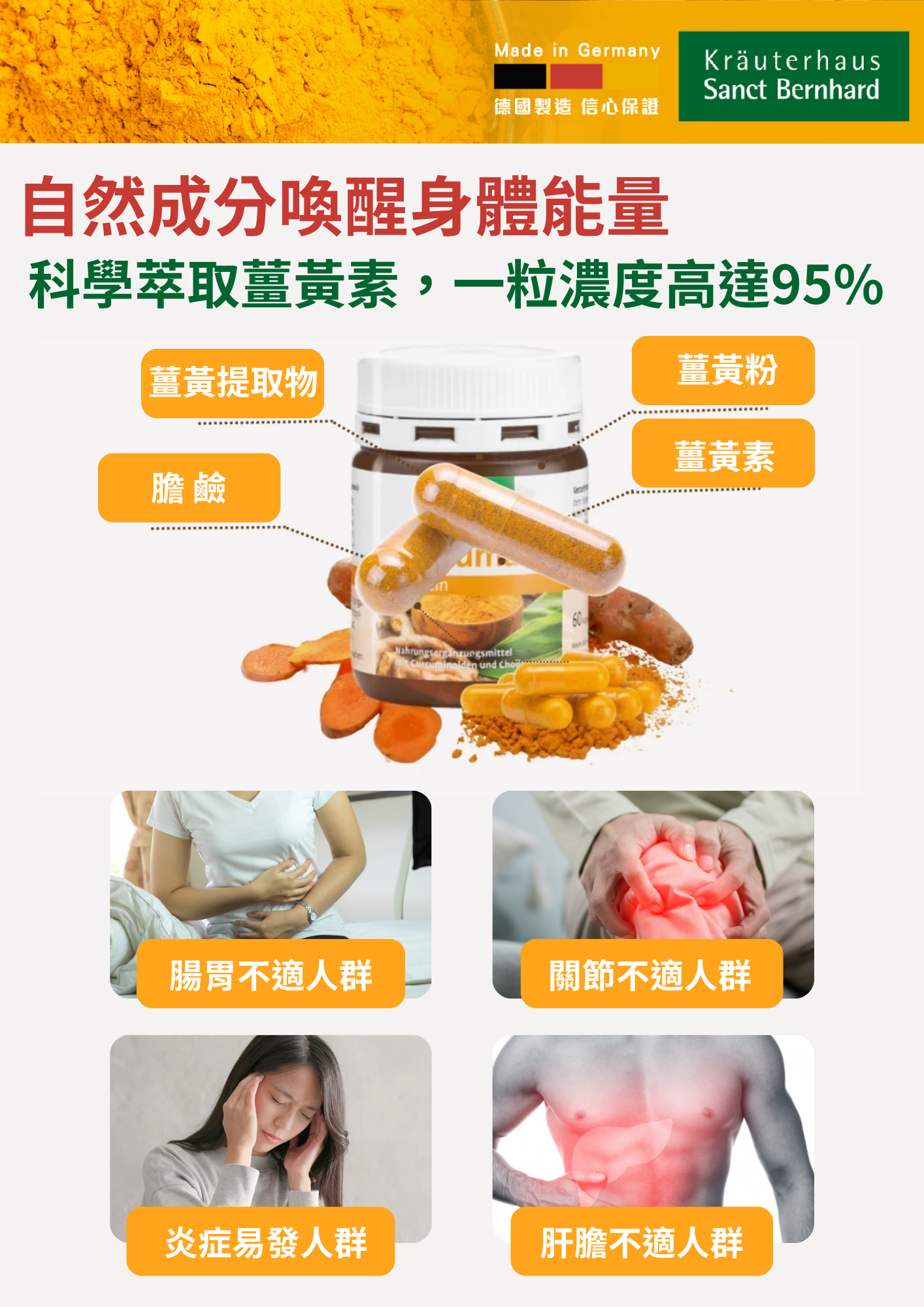 Sanct Berhnard德國薑黃素精華 | 60粒