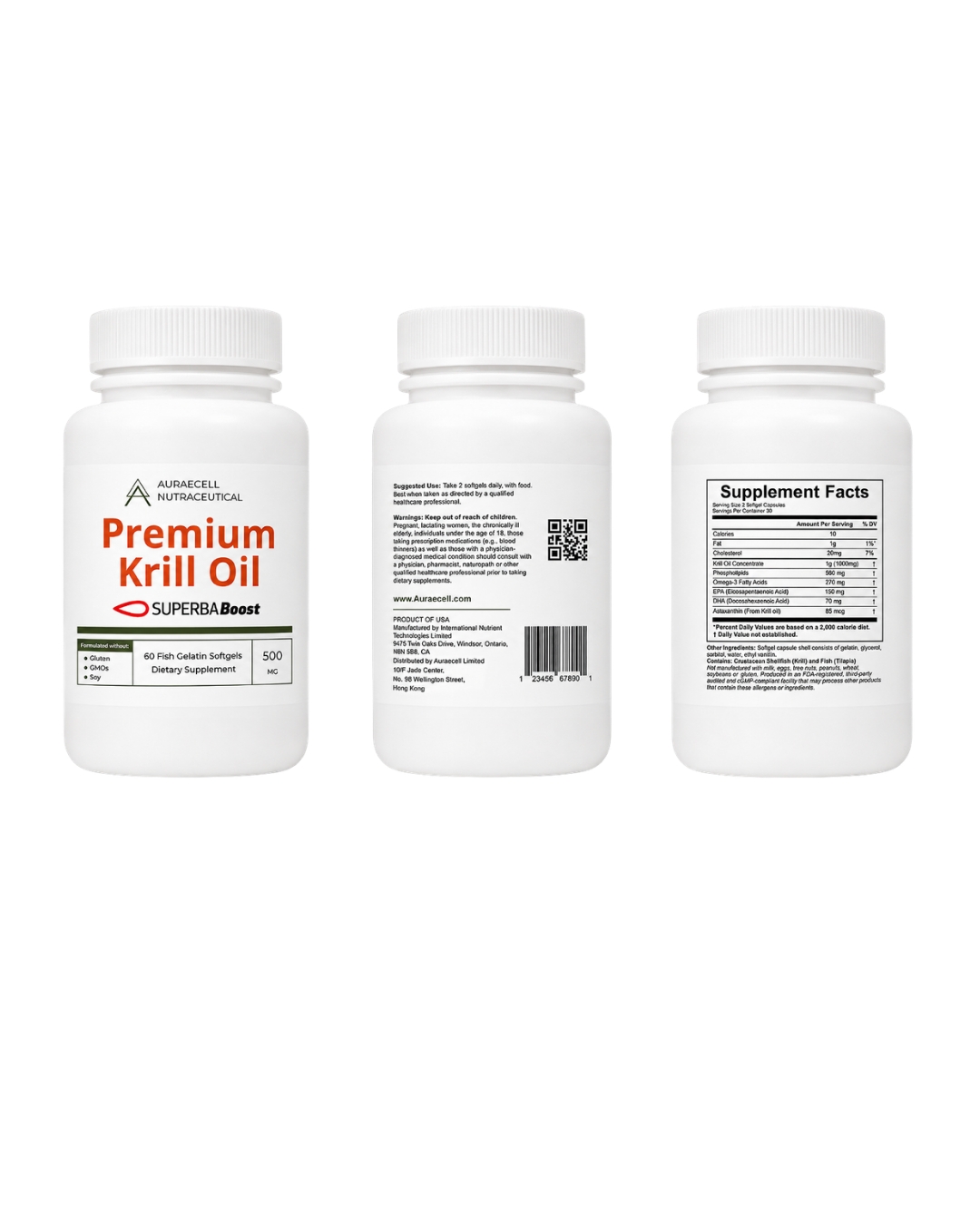 AURACELL SUPERBA Boost 南極磷蝦油EX 500mg | 60粒膠囊 (預購，6月底到達)