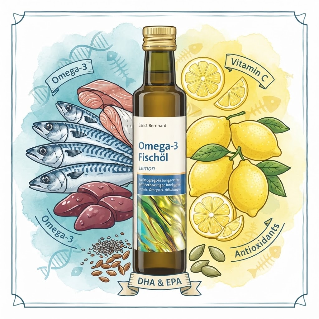 Sanct Bernhard Omega-3 Fish oil with lemon flavor（檸檬味深海液態魚油）