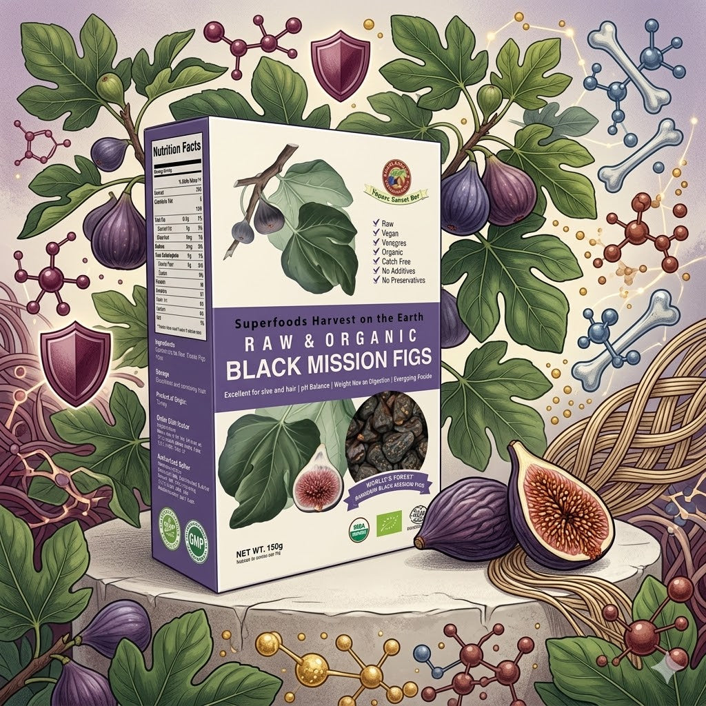Earth Harvest Superfoods 有機野生黑無花果乾 | 150g (需預訂， 一星期內出貨)
