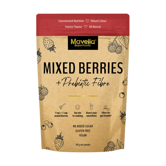 Mavella Superfoods 混合莓果加益生元纖維粉 | 100克