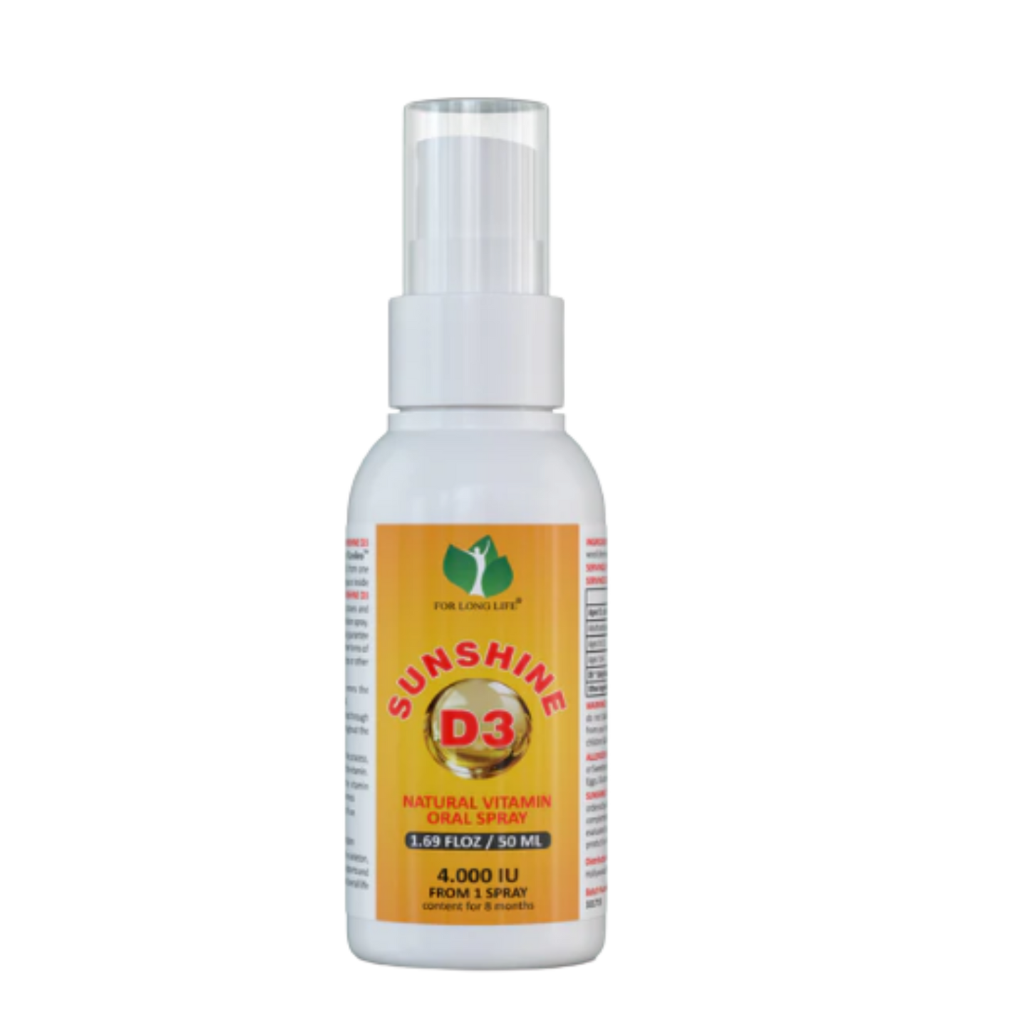 FOR LONG LIFE SUNSHINE D3 高吸收度維生素D3口腔噴霧(4000IU) | 50ml