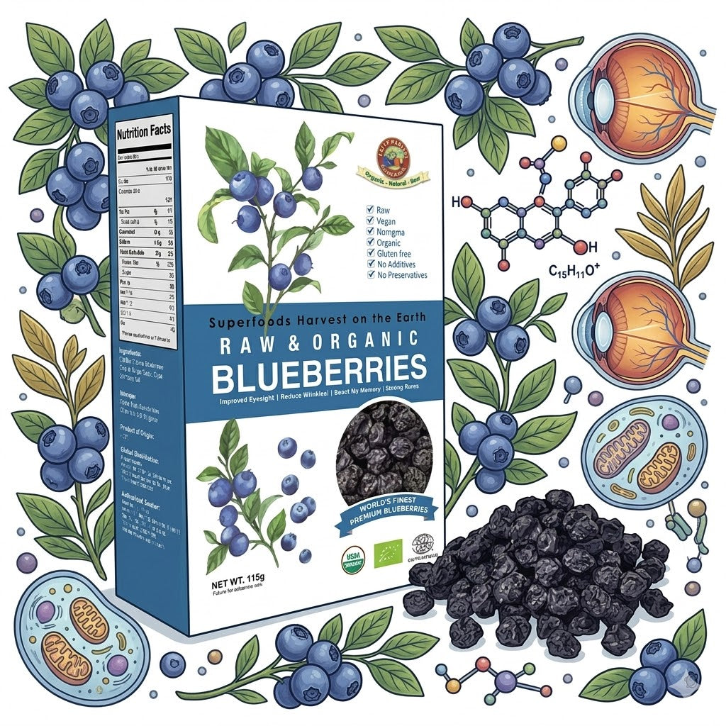 Earth Harvest Superfoods 有機生機藍莓乾 | 115g(需預訂， 一星期內出貨)