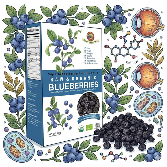 Earth Harvest Superfoods 有機生機藍莓乾 | 115g(需預訂， 一星期內出貨)