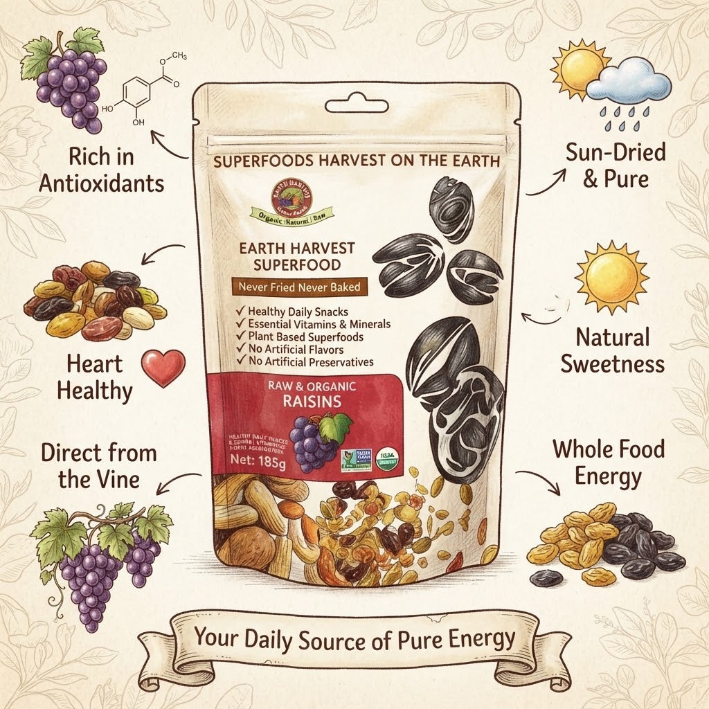 有機生機葡萄乾 (Earth Harvest Superfoods) 250g
