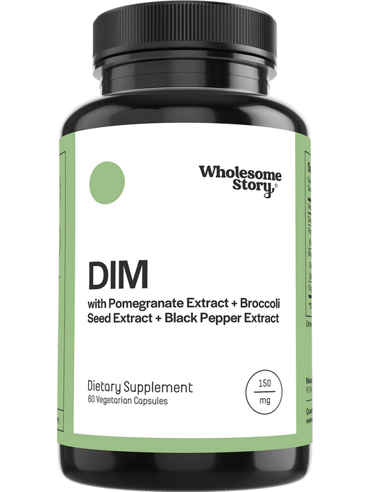 DIM with Pomegranate Extract + Broccoli Seed Extract + Black Pepper Extract 150MG， 60 CAPS