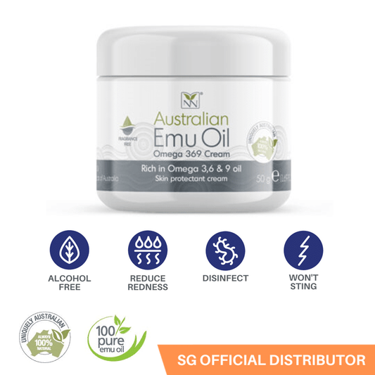 Y Not Natural Australia Pure Emu Oil Omega 3, 6 & 9 Skin Protectant Cream ｜50g