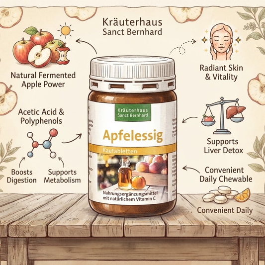 Sanct Bernhard 蘋果醋咀嚼片（Apfelessig Kautabletten）| 120粒（預購，14/10到達）