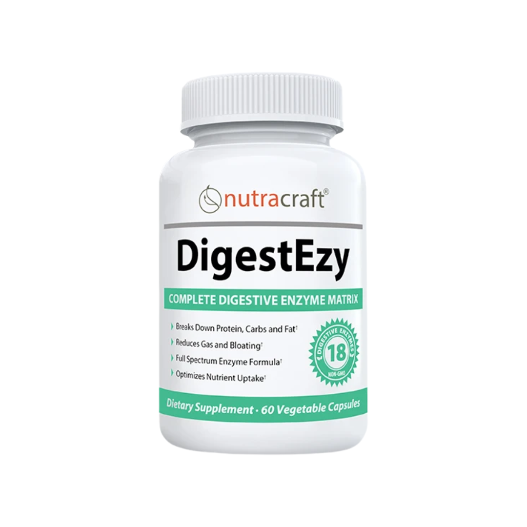 [Preorder-預訂 ：早鳥優惠] （約9月下旬到貨）：DigestEzy Digestive Enzymes - 消化酶複合物 | 60 粒純素膠囊