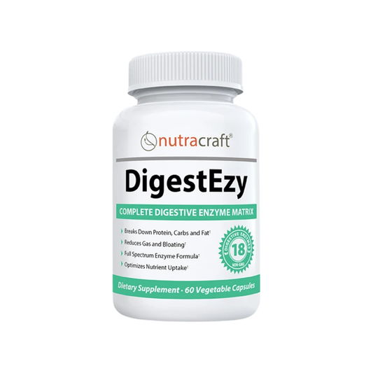[Preorder-預訂 ：早鳥優惠] （約9月下旬到貨）：DigestEzy Digestive Enzymes - 消化酶複合物 | 60 粒純素膠囊