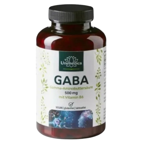 Unimedica - γ-氨基丁酸(GABA) 500mg + 維生素B6 | 200粒純素膠囊