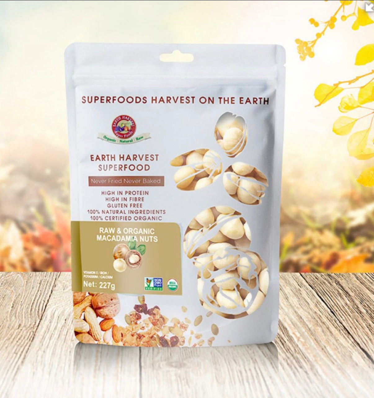 Earth Harvest Superfood Macadamic Nuts 有機夏威夷果仁 | 227g