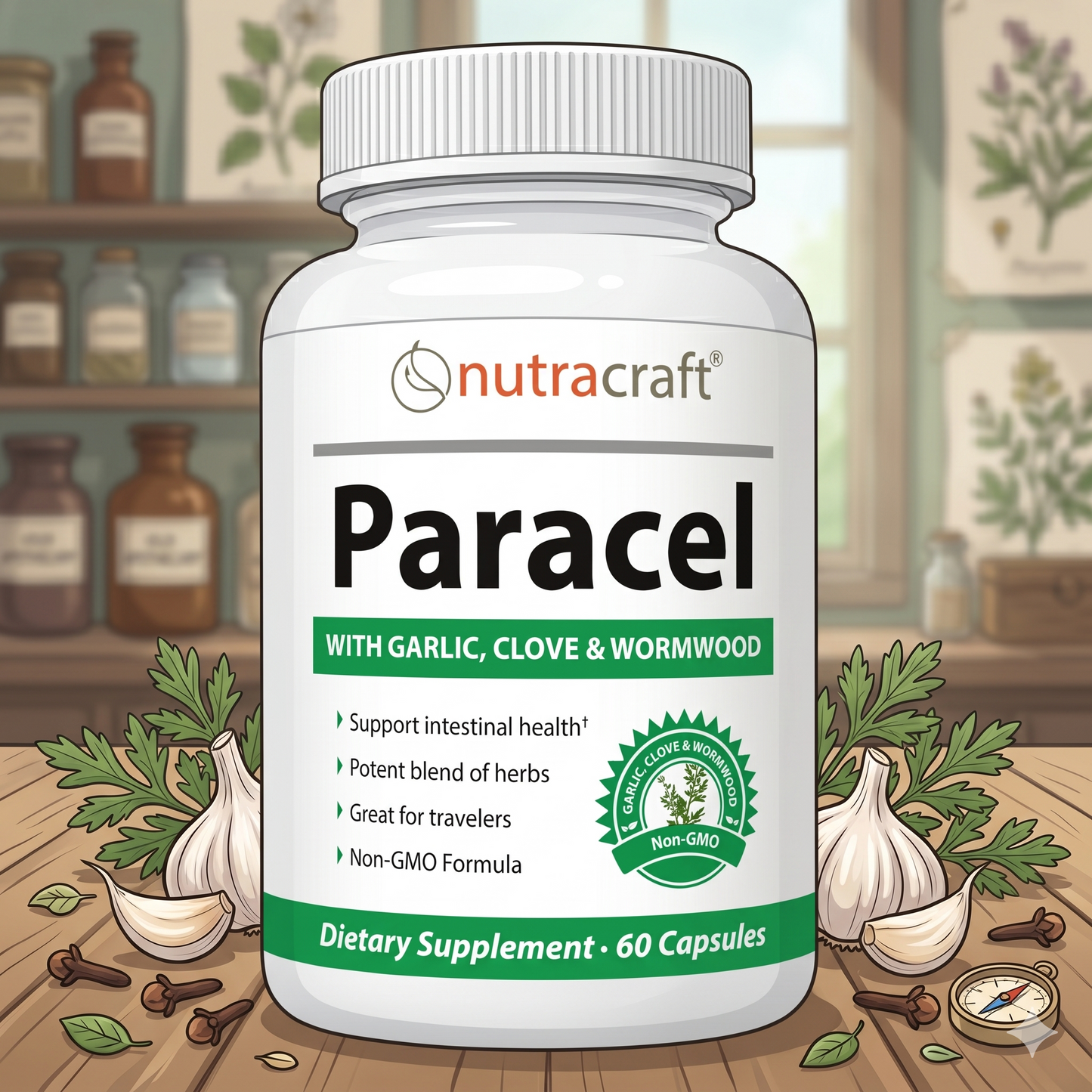 [Preorder-預訂 ：早鳥優惠] （約6月下旬到貨）：腸道清潔師nutracraft Paracel Intestinal Cleanse | 60粒