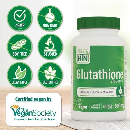HEALTH THRU NUTRITION - 還原型穀胱甘肽 | 60粒純素膠囊