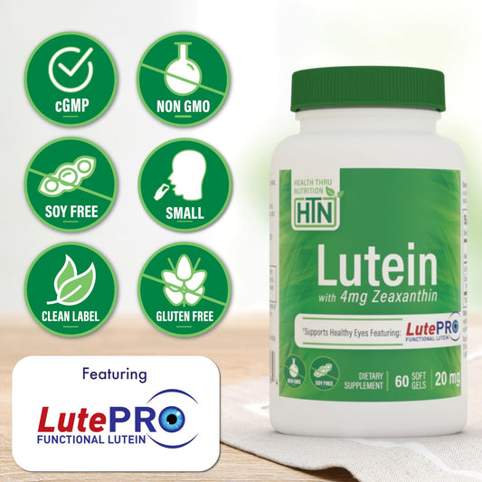 HEALTH THRU NUTRITION - 葉黃素 20mg及玉米黃素 4mg | 60 粒軟膠囊
