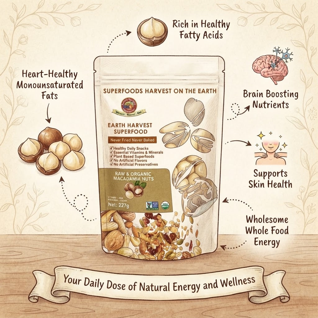 有機生機夏威夷果仁 (Earth Harvest Superfoods) 227g