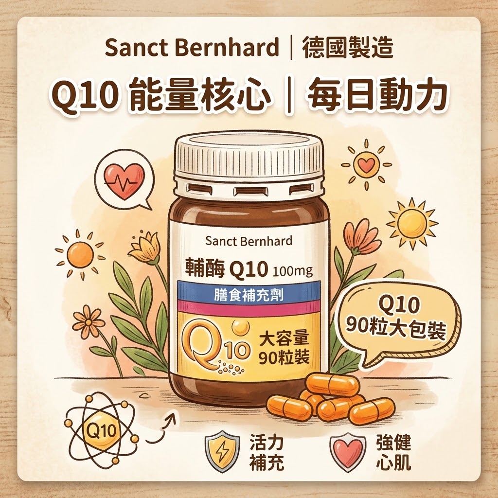 Sanct Bernhard 輔酶 Coenzym Q10 膠囊 (100mg / 90粒裝)