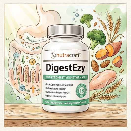 [Preorder-預訂 ：早鳥優惠] （約9月下旬到貨）：DigestEzy Digestive Enzymes - 消化酶複合物 | 60 粒純素膠囊
